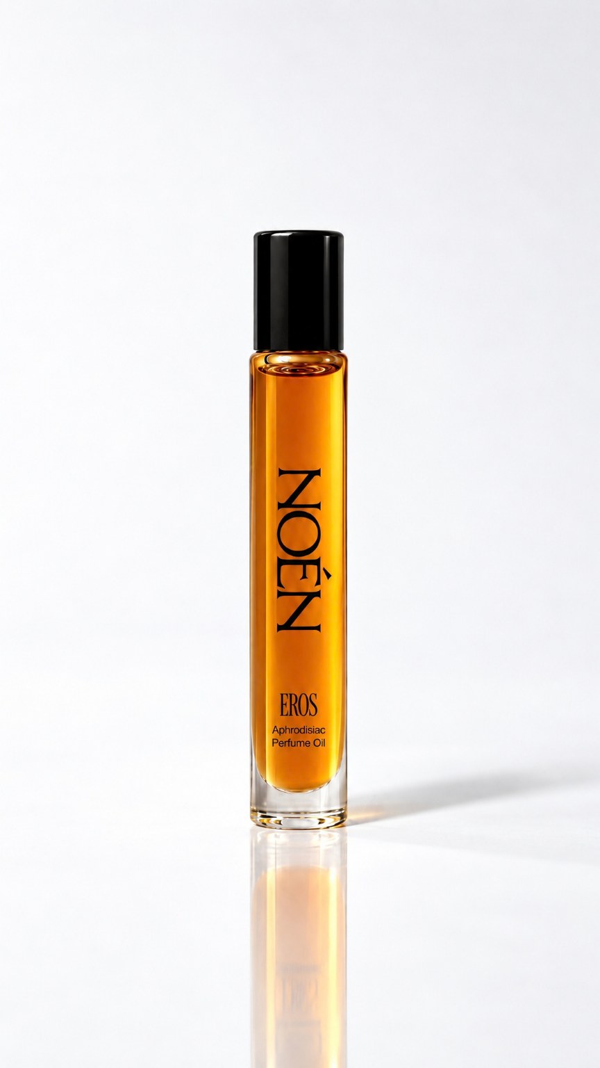 Eros Perfume Oil roll-on bottle on a white background